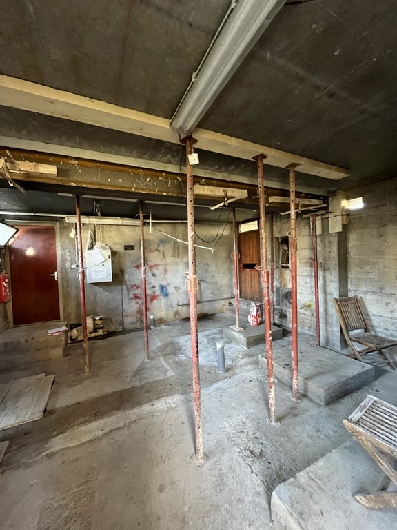 Travaux de soutien dans la chaufferie 