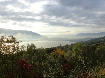 Le lac du Bourget vu des hauteurs de Hautecombe