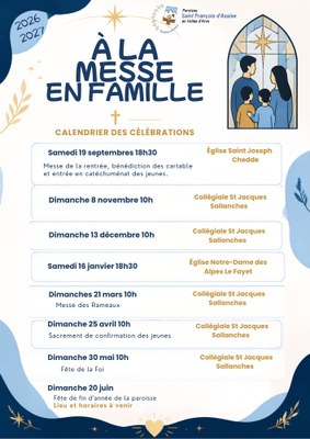 Affiche Messes des Familles 2026