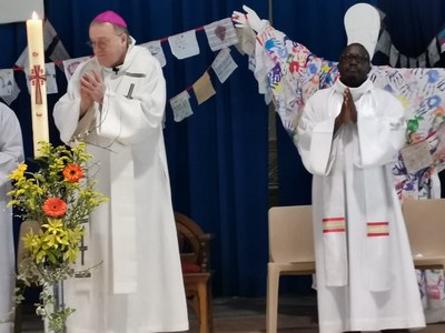 09   31 1 23   Visite Mgr LE SAUX   Ensemble scolaire St François Douvaine