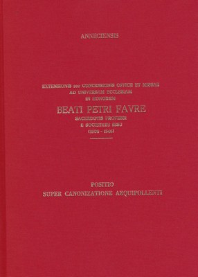 Couverture livre du Vatican canonisation de Pierre Favre