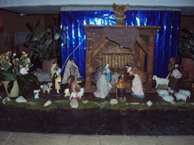 Crèche à l'église Saint-Pierre de la Balme de Thuy.