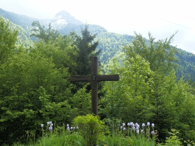 Croix de Salignon située à l'entrée du hameau de Salignon 1892.