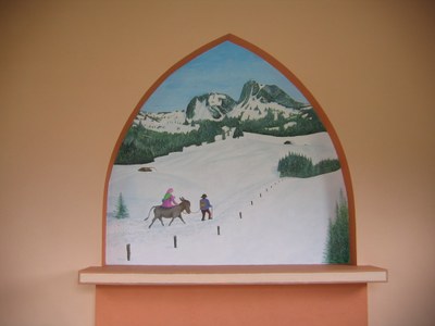 Fresque  dans la Chapelle de Dran 2009.