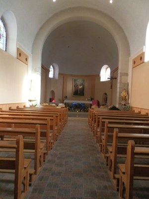 intérieur de l'église de la Balme.
