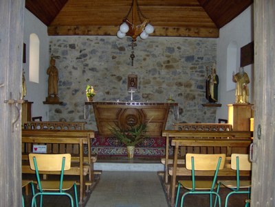 Intérieur de la chapelle de Forgeassoud