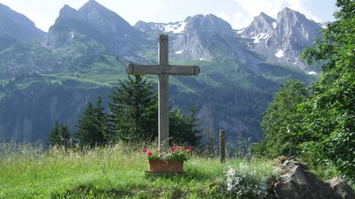 croix située entre le pont du Tavaillon et le chalet d'alpage le Tavaillon.JPG