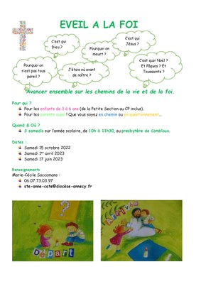 Affiche Eveil Foi 2022 23